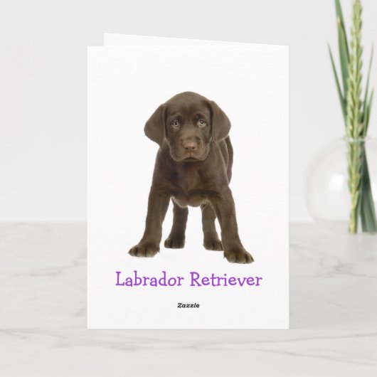 Gelukkige Verjaardag Labrador Retriever Puppy Dog  Kaart (Achterkant)