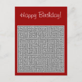 Gelukkige Verjaardag Labyrint Briefkaart (Voorkant)