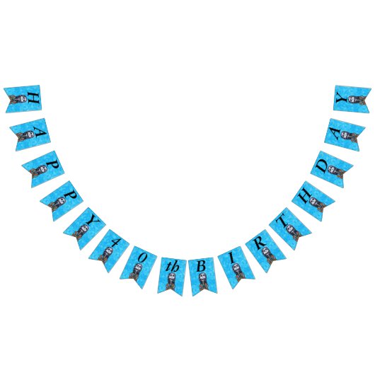 Gelukkige Verjaardag Lady Skeleton Gestreept Cape  Vlaggetjes (Alle)