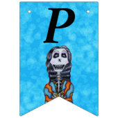 Gelukkige Verjaardag Lady Skeleton Gestreept Cape  Vlaggetjes (Derde vlag)