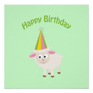 Gelukkige verjaardag Lamb Poster