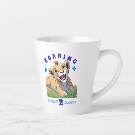 Gelukkige verjaardag latte mok (Rechts)