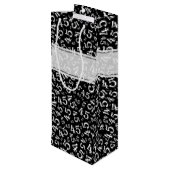 Gelukkige Verjaardag Leeftijd 45 Nummer Patroon Zw Wijn Cadeautas (Achterkant Gekanteld)