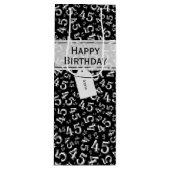 Gelukkige Verjaardag Leeftijd 45 Nummer Patroon Zw Wijn Cadeautas (Voorkant)