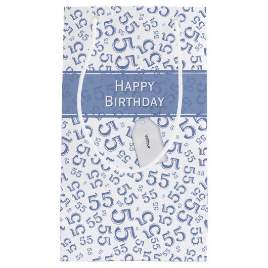 Gelukkige Verjaardag Leeftijd 55 Nummer Patroon, B Klein Cadeauzakje (Voorkant)