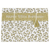 Gelukkige Verjaardag Leeftijd 55 Nummer Patroon Go Groot Cadeauzakje (Voorkant)