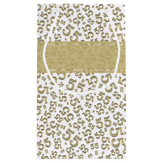 Gelukkige Verjaardag Leeftijd 55 Nummer Patroon Go Klein Cadeauzakje (Achterkant)