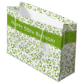 Gelukkige Verjaardag Leeftijd 55 Nummer Patroon Gr Groot Cadeauzakje (Voorkant Gekanteld)
