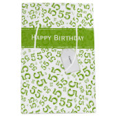 Gelukkige Verjaardag Leeftijd 55 Nummer Patroon Gr Medium Cadeauzakje (Voorkant)