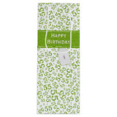 Gelukkige Verjaardag Leeftijd 55 Nummer Patroon Gr Wijn Cadeautas (Voorkant)