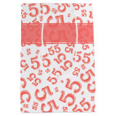 Gelukkige Verjaardag Leeftijd 55 Nummer Patroon Ko Medium Cadeauzakje (Achterkant)