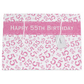 Gelukkige Verjaardag Leeftijd 55 Nummer Patroon Ro Groot Cadeauzakje (Voorkant)