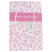 Gelukkige Verjaardag Leeftijd 55 Nummer Patroon Ro Medium Cadeauzakje (Voorkant)