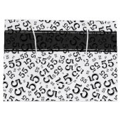 Gelukkige Verjaardag Leeftijd 55 Nummer Patroon Zw Groot Cadeauzakje (Achterkant)