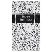 Gelukkige Verjaardag Leeftijd 55 Nummer Patroon Zw Klein Cadeauzakje (Voorkant)