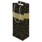 Gelukkige Verjaardag Leeftijd 55 Nummer Patroon Zw Wijn Cadeautas (Achterkant Gekanteld)