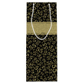 Gelukkige Verjaardag Leeftijd 55 Nummer Patroon Zw Wijn Cadeautas (Achterkant)