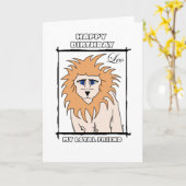 Gelukkige Verjaardag, Leeuw! Kaart (Gele Bloem)