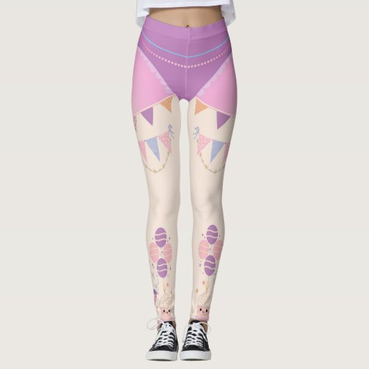 gelukkige verjaardag leggings (Voorkant)