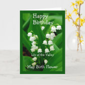 Gelukkige Verjaardag Lelie van de Vallei Moge Gebo Kaart (Gele Bloem)