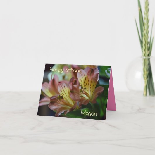 Gelukkige Verjaardag Lelies Verjaardag Kaart (Voorkant)