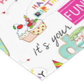 Gelukkige Verjaardag LEUK Cupcake Korte Tafel Runn Korte Tafelloper (Hoek)