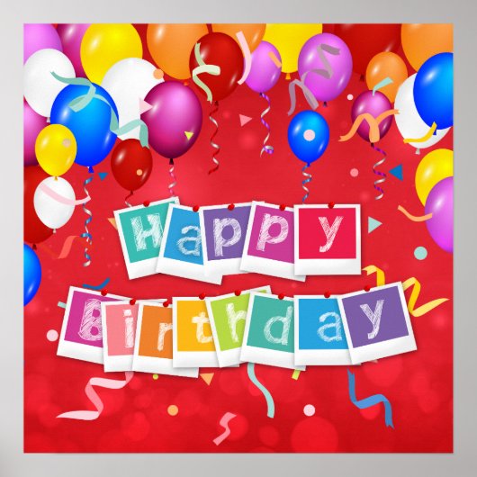 Gelukkige verjaardag, leuk en feestelijk, poster (Voorkant)