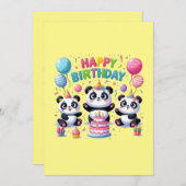 Gelukkige verjaardag, leuk en leuk, feestdagenkaart (Voorkant / Achterkant)