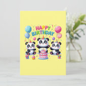 Gelukkige verjaardag, leuk en leuk, feestdagenkaart (Staand voorkant)