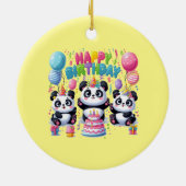 Gelukkige verjaardag, leuk en leuk, keramisch ornament (Achterkant)