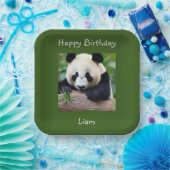 Gelukkige Verjaardag Leuke Panda Papieren Bordje (Feest)