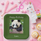 Gelukkige Verjaardag Leuke Panda Papieren Bordje (Feest)