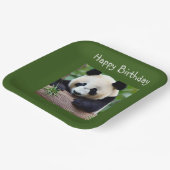 Gelukkige Verjaardag Leuke Panda Papieren Bordje (Gebogen)