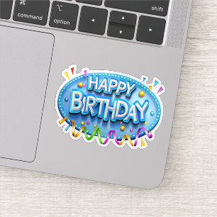 Gelukkige verjaardag leuke sticker