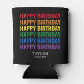 Gelukkige Verjaardag LGBT Pride LGBTQ Transgender Blikjeskoeler (Achterkant)