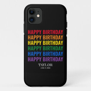 Gelukkige Verjaardag LGBT Pride LGBTQ Transgender Case-Mate iPhone Case