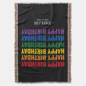 Gelukkige Verjaardag LGBT Pride LGBTQ Transgender Deken (Voorkant Verticaal)