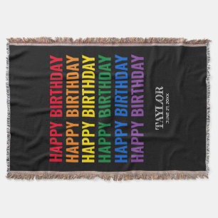 Gelukkige Verjaardag LGBT Pride LGBTQ Transgender Deken