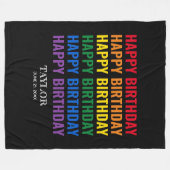 Gelukkige Verjaardag LGBT Pride LGBTQ Transgender Fleece Deken (Voorkant (Horizontaal))