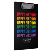 Gelukkige Verjaardag LGBT Pride LGBTQ Transgender Klembord (Rechts)