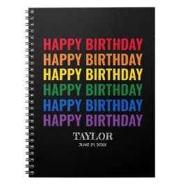 Gelukkige Verjaardag LGBT Pride LGBTQ Transgender Notitieboek