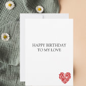 Gelukkige Verjaardag Liefde, Rode Hart & Foto, Cus