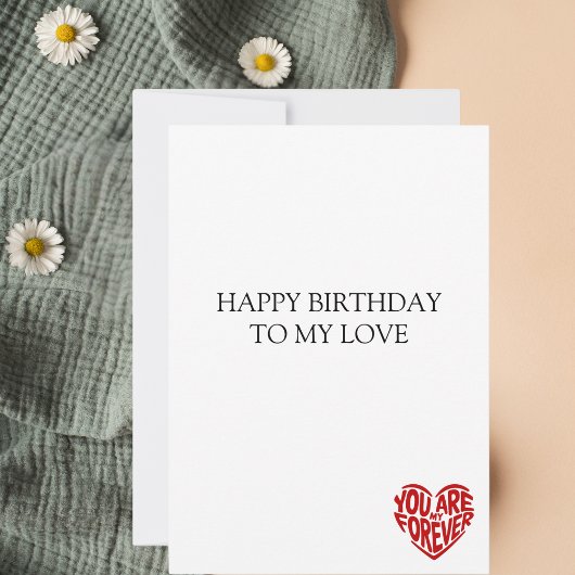 Gelukkige Verjaardag Liefde, Rode Hart & Foto, Cus