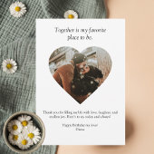 Gelukkige Verjaardag Liefde, Rode Hart & Foto, Cus