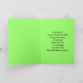 Gelukkige Verjaardag Liefje Lily of the Valley Kaart (Binnen)