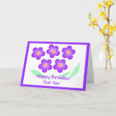 Gelukkige verjaardag lieve Nan Kaart (Gele Bloem)