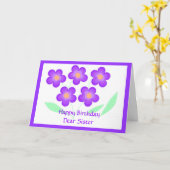 Gelukkige verjaardag lieve zus kaart (Gele Bloem)