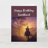 Gelukkige verjaardag lieverd eenzame cowboy zonson