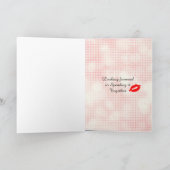 Gelukkige Verjaardag lieverd, Retro Lady Pinup Kaart (Binnen)