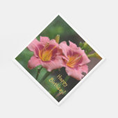 Gelukkige Verjaardag Lily Servet (Hoek)